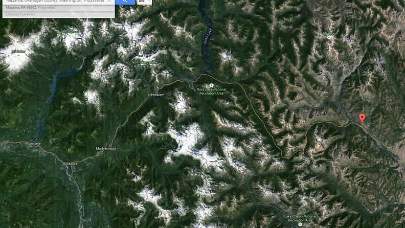 google earth -kuva washingtonin osavaltion erämaasta