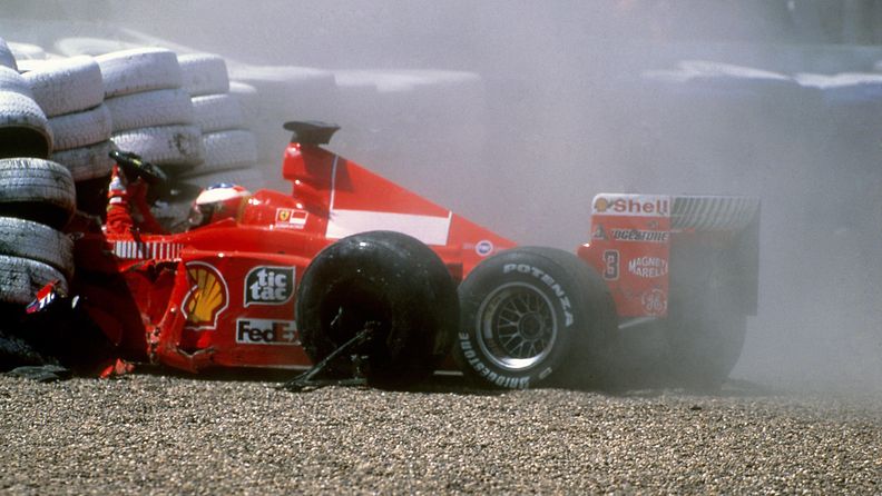 Michael Schumacher, 1999, Silverstone, kolari, onnettomuus