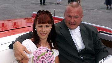 Katja ja Tony Halme menivät naimisiin kesällä 1999.