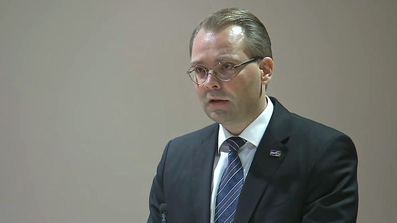 Puolustusministeri Jussi Niinistö suurlähettiläspäivillä 2015