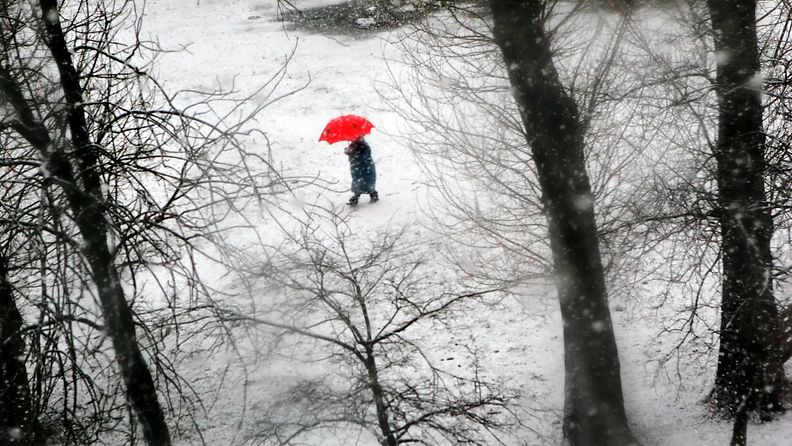 nainen_talvi_sateenvarjo