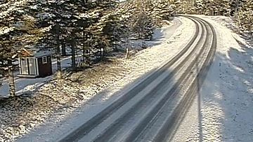 Luminen maisema Posiolla 27. lokakuuta 2015 tiellä 863. Kuva: Liikennevirasto