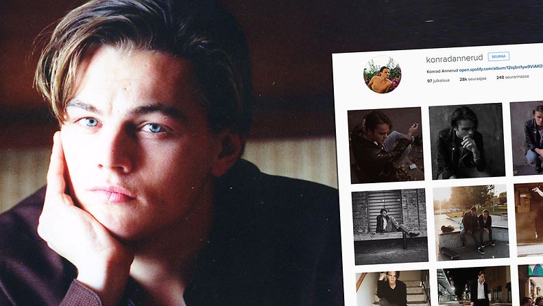 Aito Leonardo DiCaprio ja kuvakaappaus Instagramista