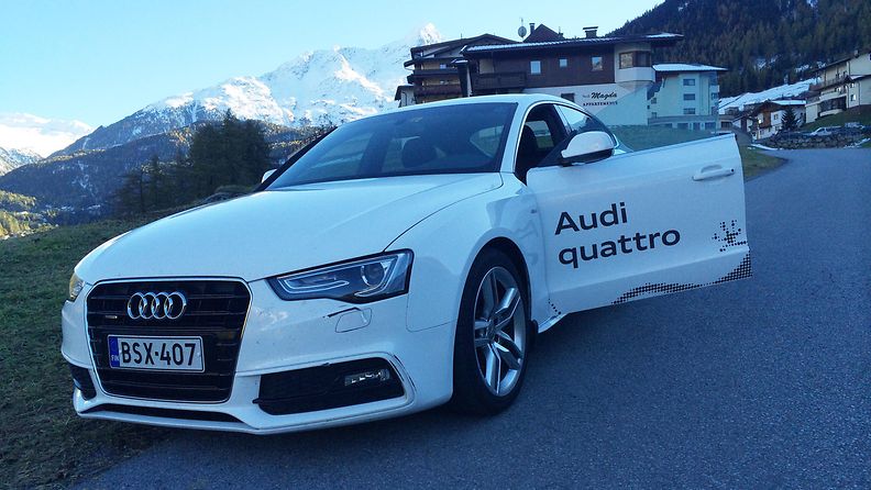 Alppimaajoukkueen autovalikoimasta löytyy myös Audi A5.