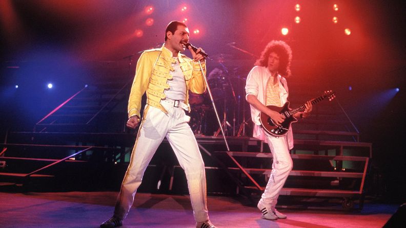 Queen, Freddie Mercury, Brian May 1985