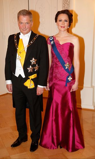 Presidenttipari Sauli Niinistö ja Jenni Haukio, Linnan juhlat 2015