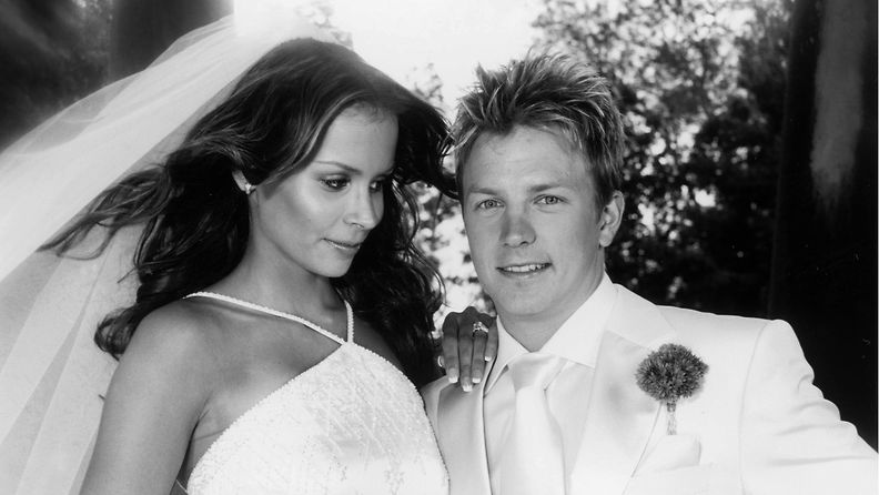 Kimi Räikkönen ja Jenni Dahlman hääkuva 2004