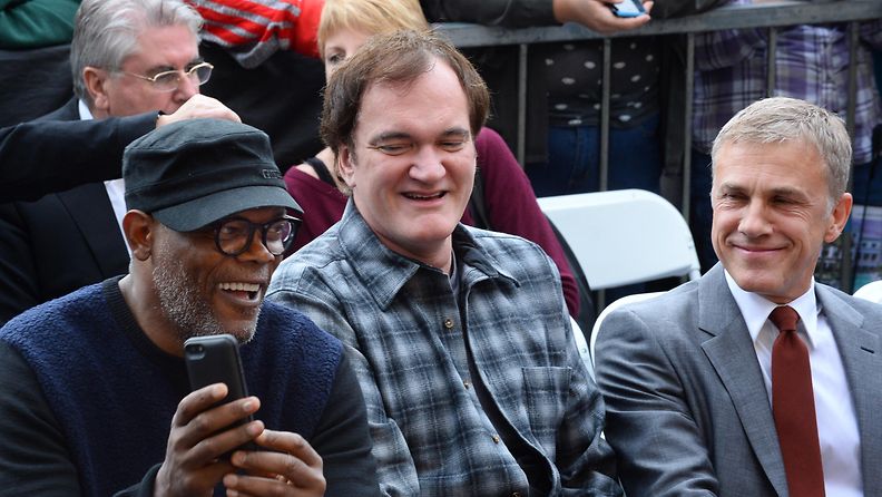 Quentin Tarantino, Christopher Waltz ja Samuel L. Jackson 2012