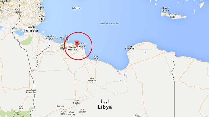 Zliten, Libya. Kuvakaappaus Google Mapsista