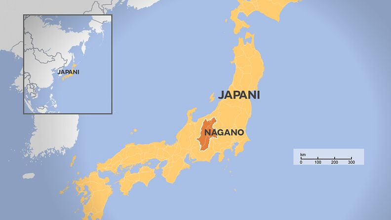Japani lumilautailija loukku kartta
