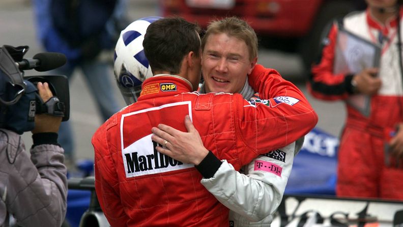 Mika Häkkinen Michael Schumacher 2001 halaus