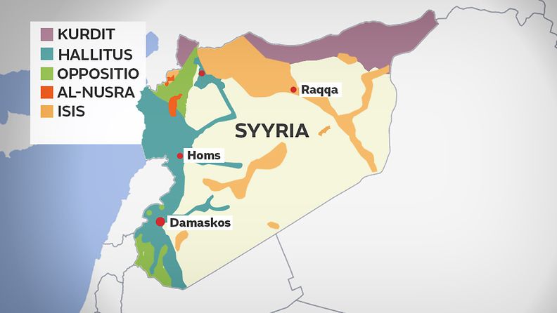 syyria alueet kurdit hallitus oppositio al-nusra isis