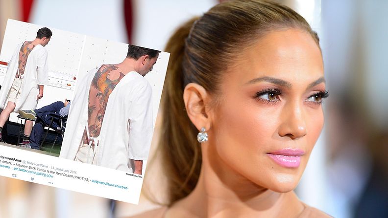 Jennifer Lopez ja Ben Affleckin tatuointi
