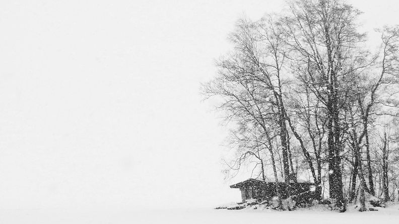 Harmaata ja lumi- ja räntäsateita Lahdessa 7. maaliskuuta 2016. Kuva: Hilkka Tikka