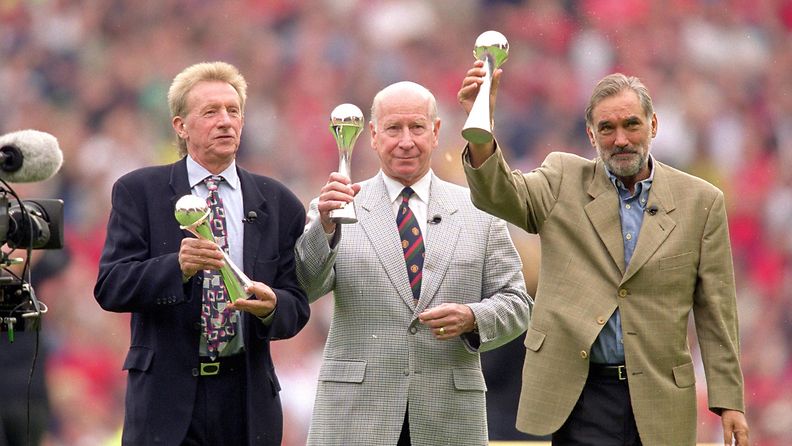 George Best, Denis Law, Bobby Charlton, 2000