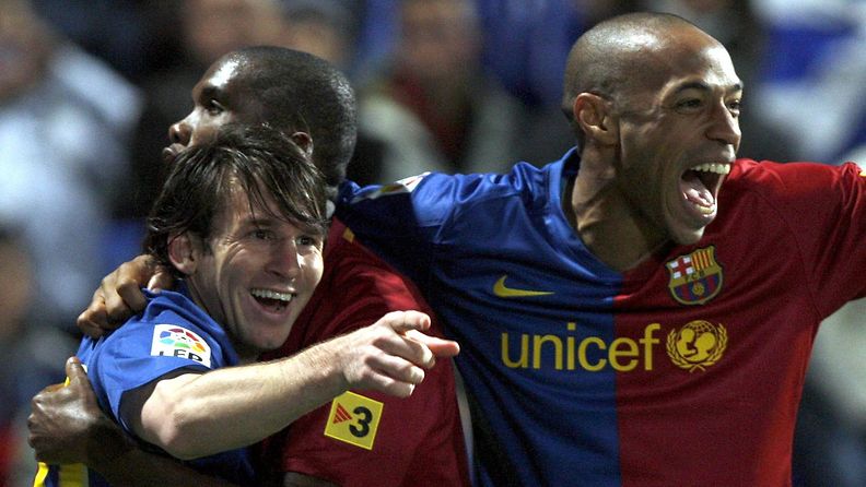 Lionel Messi, Samuel Eto'o ja Thierry Henry, 2008