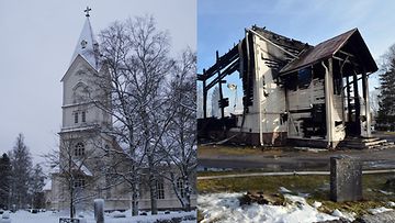 Ylivieskan kirkko, ennen ja palon jälkeen