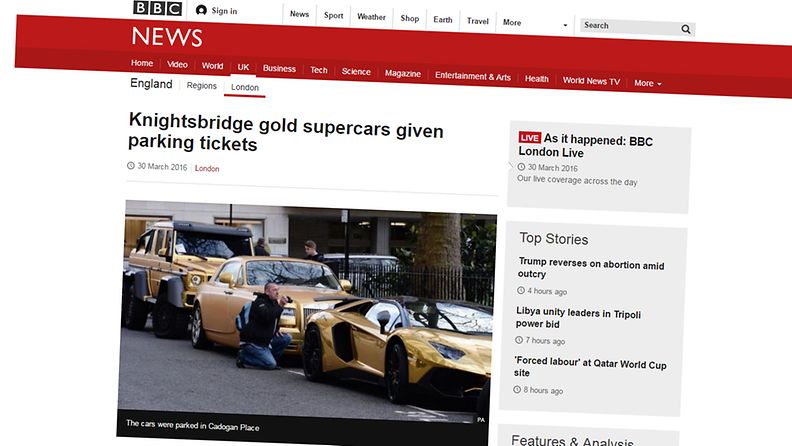 bbc kultaiset autot