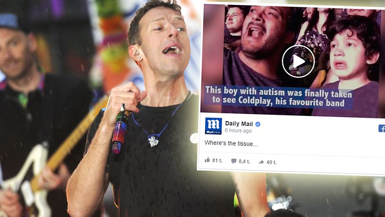 Coldplay live autistinen lapsi 2016