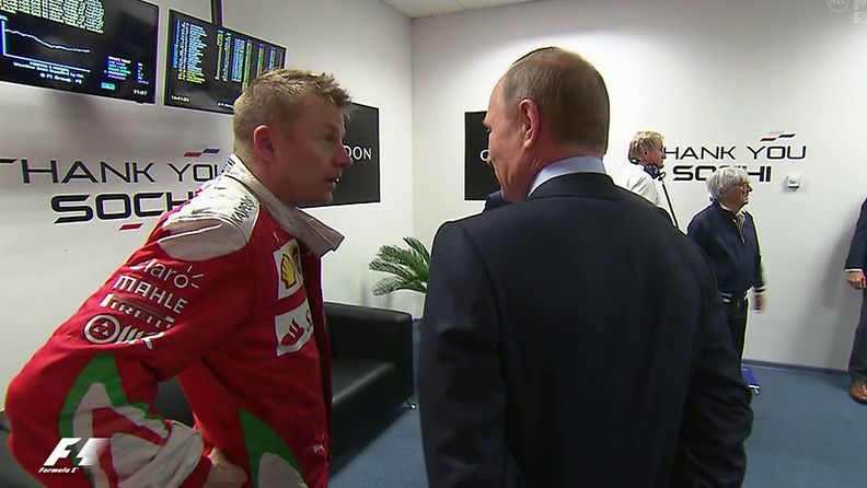 Kimi Räikkönen ja Vladimir Putin 