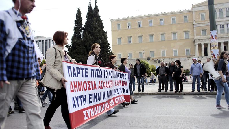 kreikka ateena mielenosoitus