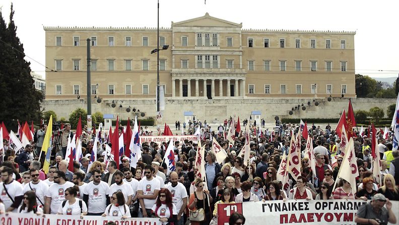 ateena kreikka mielenosoitus 