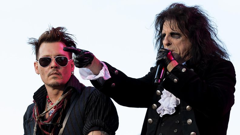 Johnny Depp ja Alice Cooper Tukholmassa 30.5.2016 2