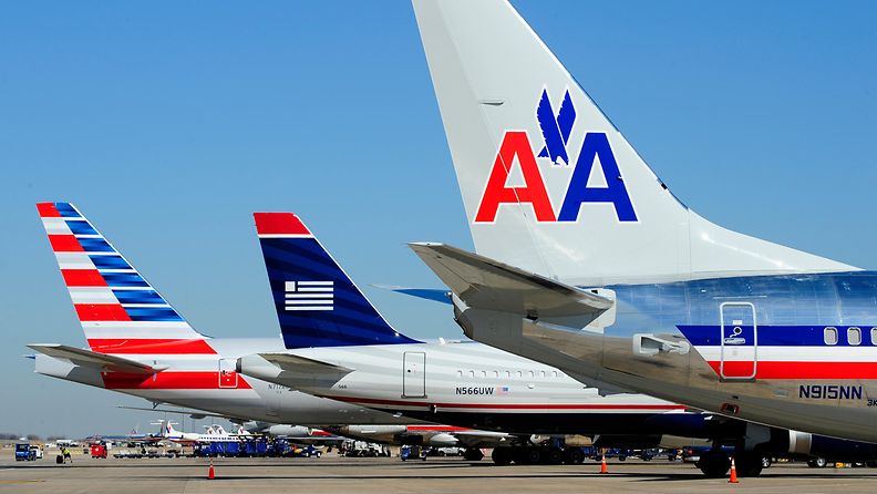 american airlines lentokenttä lentokone