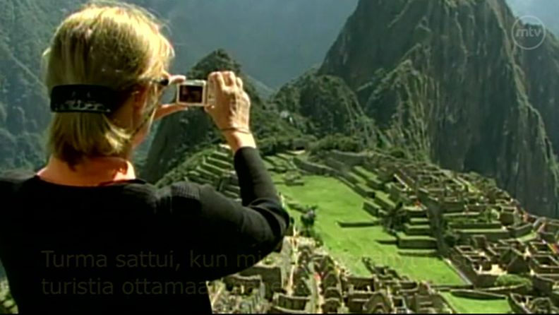 Peru, Machu Picchu. Kuvakaappaus Enexin videomateriaalista.