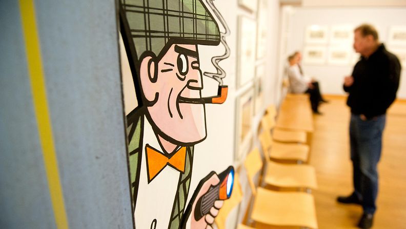 Nikke Knatterton -sarjakuvataiteilijan 100-vuotisnäyttely