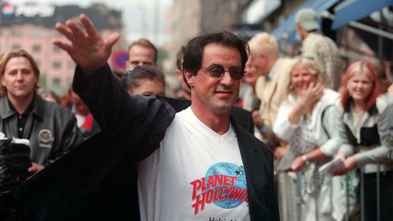 Sylvester Stallone Planet Hollywoodin avajaiset Helsinki 13.7.1995 1