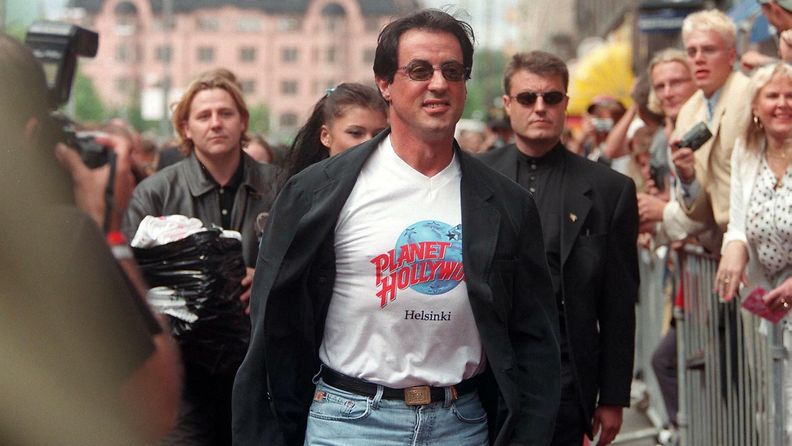 Sylvester Stallone Planet Hollywoodin avajaiset Helsinki 13.7.1995 5