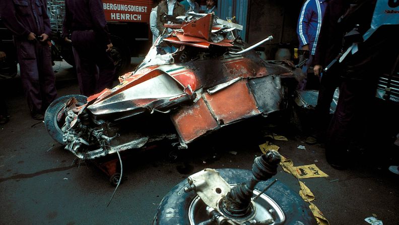 Laudan Ferrari vaurioitui turmassa 1976