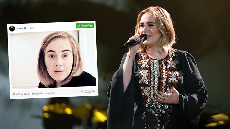 Adele meikitön