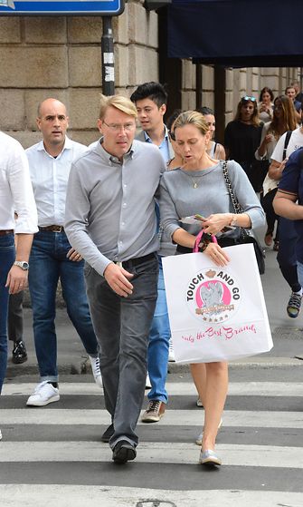 Mika Häkkinen ja Marketa Remesova Milanossa 30.9.2016 2