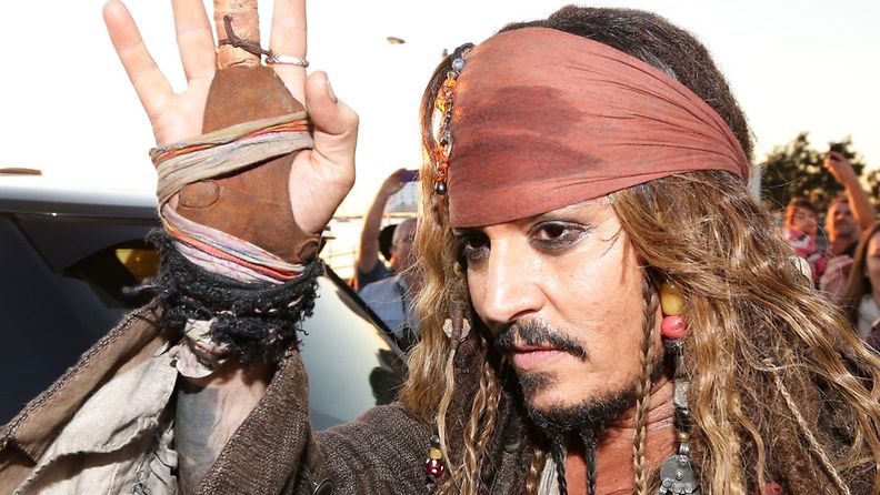 Johnny Depp Pirates of the Caribbean 5 -kuvauksissa 4.6.2015 1