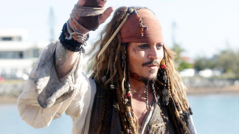 Johnny Depp Pirates of the Caribbean 5 -kuvauksissa 4.6.2015 2