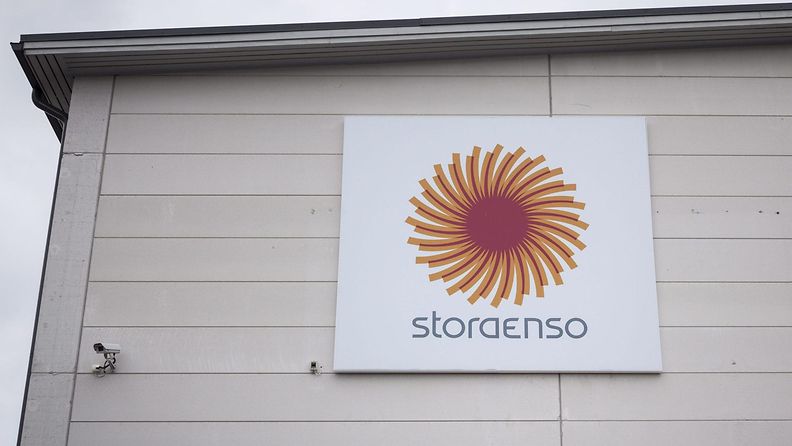 Stora Enso logo seinässä