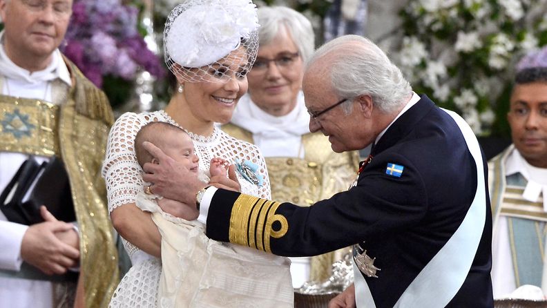 Oscarin ristiäiset 27.5.2016 Victoria, Kaarle Kustaa, prinssi Oscar