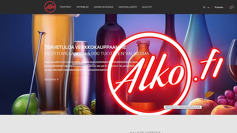 alko.fi verkkokauppa etusivu