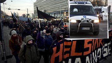 Helsingissä on parhaillaan käynnissä useita mielenosoituksia.