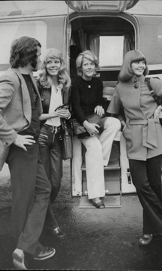 Lenita Airisto 10.10.1972 (kuvassa järjestyksessa v-o Anna-Liisa Ruotsi, Lenita Airisto ja Sirpa Rydman