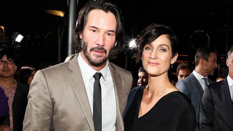 Matrix-tähdet Keanu Reeves ja Carrie-Anne Moss 30.1.2017