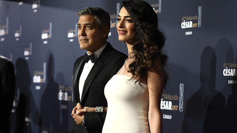 George Clooney ja Amal Clooney 24.2.2017