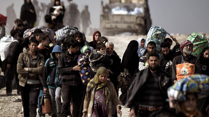 Mosul, siviilit pakenevat, pakolaiset