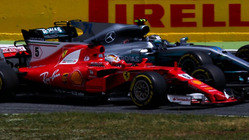 Sebastian Vettel ja Valtteri Bottas