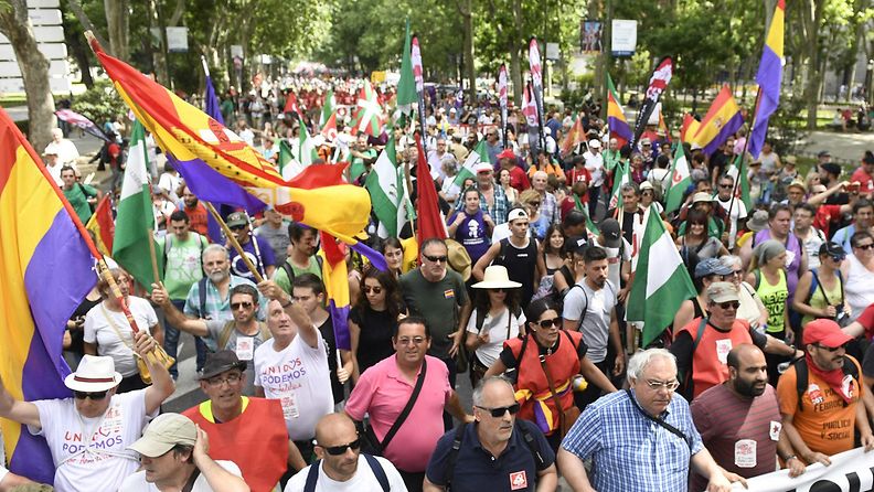espanja madrid marssi mielenosoitus 