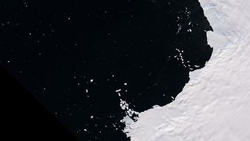 B-Shrinking glaciers along western antarctica