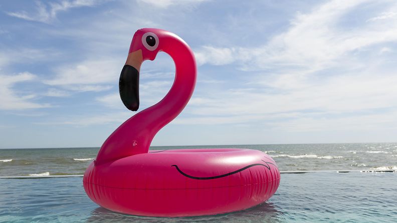 puhallettava flamingo, uimalelu