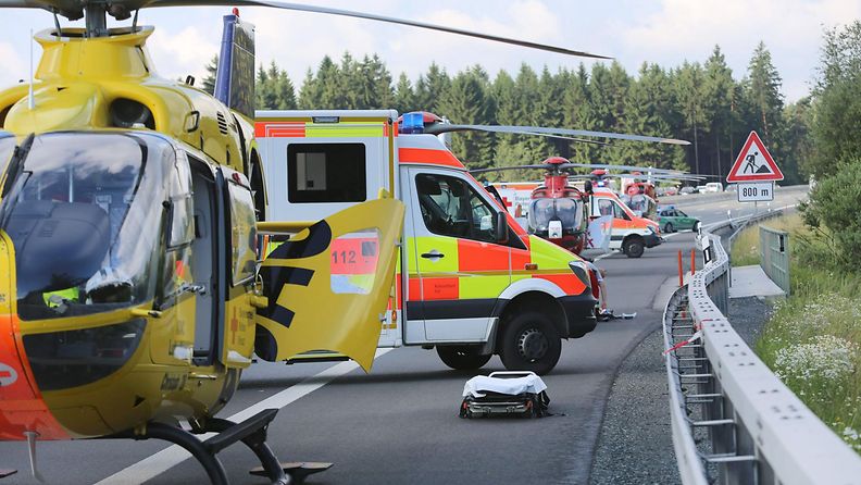 Saksassa vakava bussionnettomuus heinäkuussa 2017